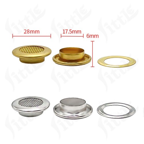 Metal mesh eyelets - metal,