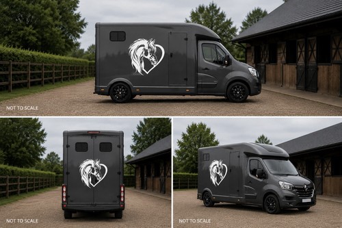 Horse box vinyl decal - horse, –