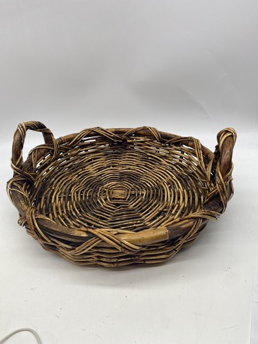 Wicker bamboo basket - wicker, 17”