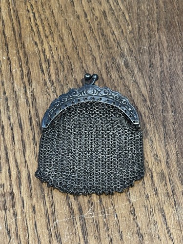 Antique silver coin purse - antique,