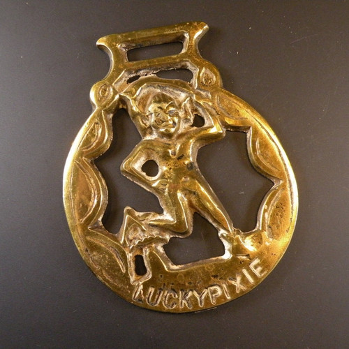 Decorative horse brass lucky - brass,