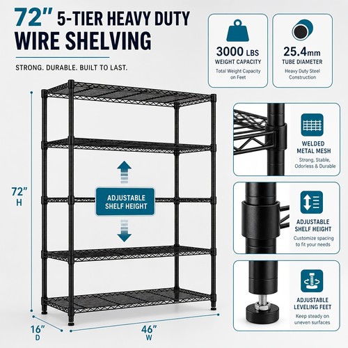 Mzg tier wire rack - m,