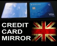 LASER-CUT Smooth Corner Credit Card Mirror,1000+SOLD,Compact,Wallet/Purse,Makeup