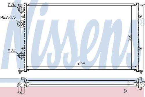 Nissens radiator for polo - nissens,