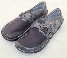 WOMEN'S US 8.5 EU 39 ALEGRIA LEATHER SLIP ON SHOES CLOGS PALOMA ARCH SUPPORT NEW