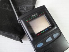 Vintage Citizen ST055-IB LCD Analogue TV Portable w Slip Case Prop Spares READ