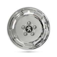 For Peugeot Boxer Motorhome Camper Van 15” 4x Chrome Deep Wheel Trims Cover Logo