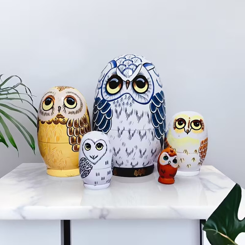 Owls nesting - (russian, dolls)