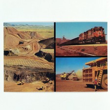 Western Australia Postcard, Mining Machinery, Train, Truck, vintage prepaid 22
