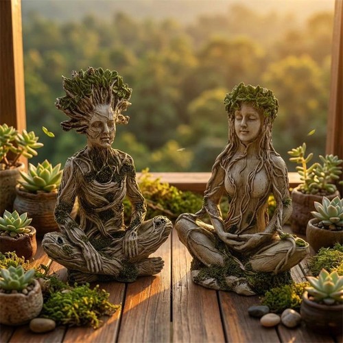 Tree intergrted statue resin - tree,