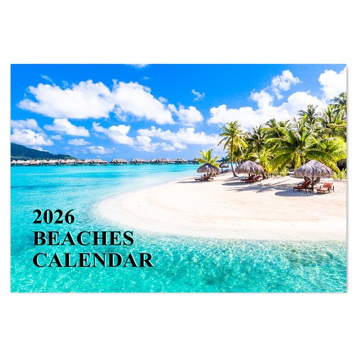 2026 beaches wall calendar - 2026,