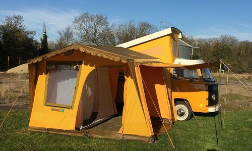 Campervan vintage yellow - campervan,