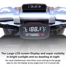 Digital LCD Motorcycle Speedometer Universal Odometer Tachometer Gauge Motorbike