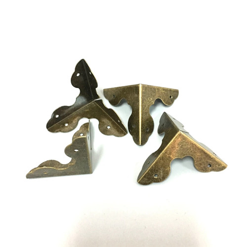 4pcs vintage brass black - , edge