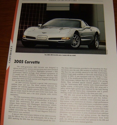 2003 chevy corvette zo6 - corvette, specs