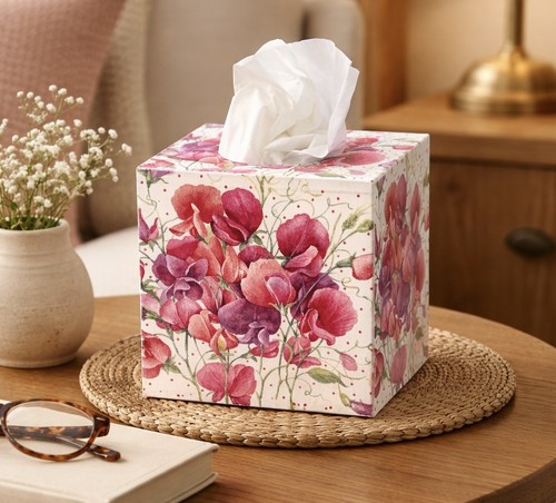 Handmade decoupaged tissue box - tissue,