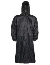 SAS BLACK TRENCHCOAT 100% WATERPROOF WINDPROOF Mens long hiking hunter jacket