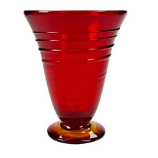 Whitefriars Glass Vase Ruby