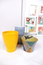Janice Tchalenko BITOSSI vase and another Vintage flower pot Cache-pot indoor pl