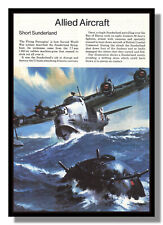 Short Sunderland Flying Boat framed picture Wilf Hardy free p&p UK
