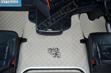 ECO LEATHER FLOOR MATS SET FIT SCANIA R STREAMLINE  AUTOMATIC 2013-2017-BEIGE