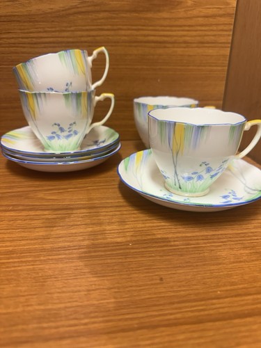 Art deco tea cup saucer - art,