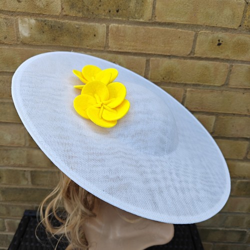 White yellow flower wide - yellow, brim