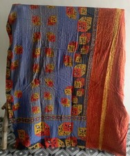 Patchwork kantha Quilt Indian Vintage Bedding Set Quilt Coverlet Blanket Throw