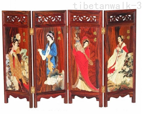 Chinese rosewood carved beauty - chinese,