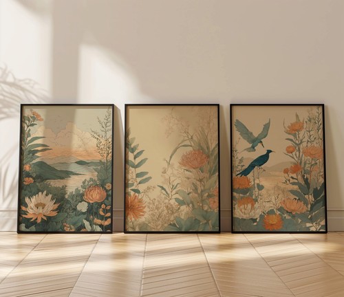 Set vintage botanical - set,