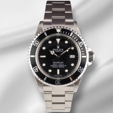 Rolex Sea-Dweller Date 40mm Black Dial Stainless Steel Oyster Watch Ref 16600