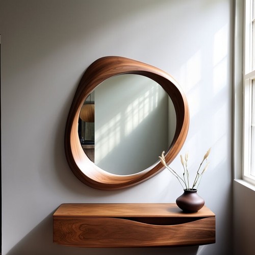 Antique walnut wooden frame - antique,