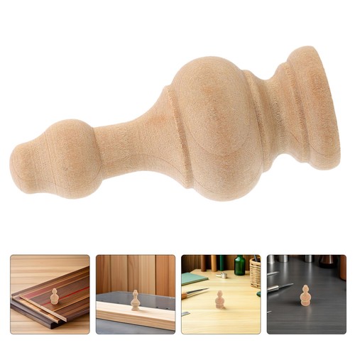 8pcs reusable wooden finials - wooden,