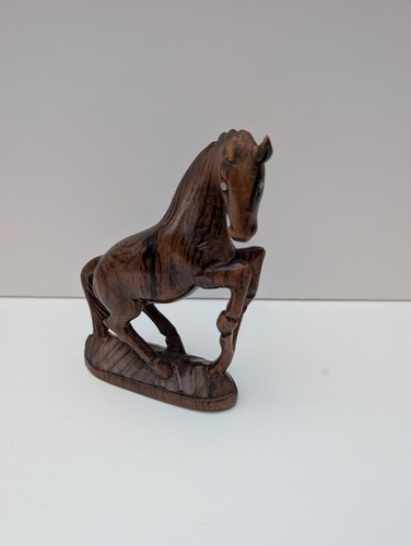 Hand carved wooden horse - wooden,