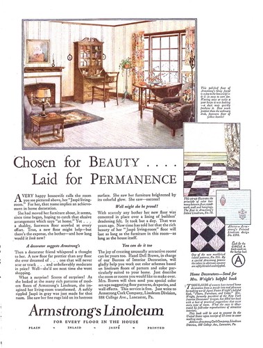 Armstrong linoleum vintage - linoleum,