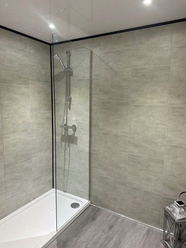 Multi grey large tile - grey, effect