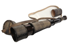 18 inch Nautical Marine Spyglass  WW1 Brass Telescope with Leather case