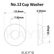 No.4, 6, 8,10,12 SOLID BRASS CUP WASHERS SURFACE FINISHING COUNTERSUNK SCREWS