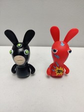 Raving Rabbids Collectible Figures 2 Piece UBI Art Set Rare 2010 Ubisoft figures