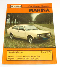 Autodata Car Repair Manual For Morris Marina From 1971 - Paperback Book