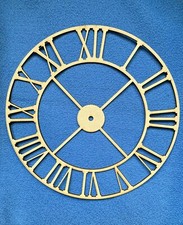 Wooden MDF Roman Numeral and Sun    Clock Face Blank 25cm and 29cm
