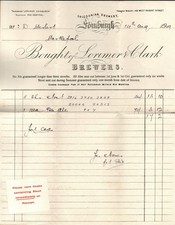 GB 1909 KEVII Brewery Invoice