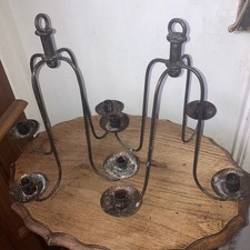 Pair of Vintage Hand Forged 4