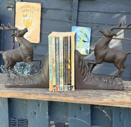 Vintage bookends elk stag - vintage,