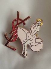 YSL Yves Saint Laurent Rare Vintage Marilyn Monroe Brooch Pin Arthus Bertrand