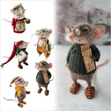 Craft Decorations Cute Needle Felted Mouse  for Christmas Decor