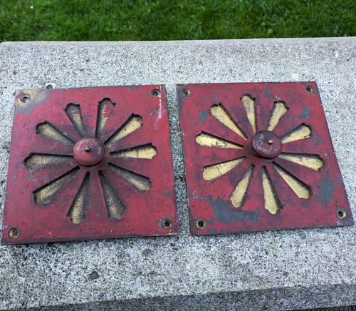 Pair antique brass - pair,