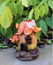 Garden Fairy Flower  House Solar Decorative Ornament  Gift - DS5514 ELM WH
