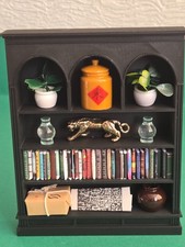 doll house black roman style bookcase all items included 1.12th