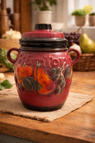 Vintage rumtopf ceramic - vintage,